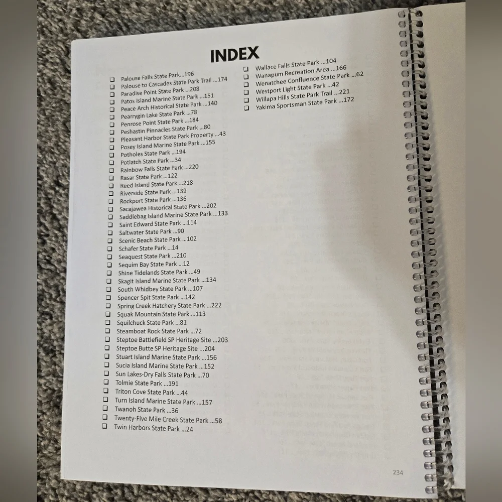 Washington State Parks Bucket Journal, Explore 140 Parks Record Memories
